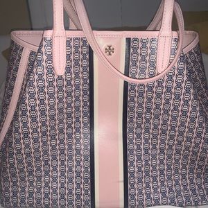 Tory burch pink tote